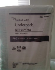 20 Packs-Cardinal Health Wings Underpads, 10 Count, 30 x 36-inch, Blue Backsheet