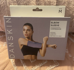 Danskin Elbow Compression Sleeve Support Brace, Size M, Purple