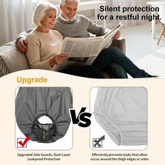 2 Pack Waterproof Incontinence Pants for Adults, Reusable Diaper Covers, Leak-Pr