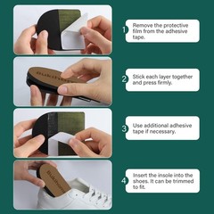 Adjustable Heel Lift Inserts for Shoes – Bukihome Medium (Pack of 2), Brown