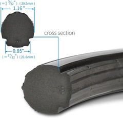 Wheelchair Rear Wheel Solid Tires (Pair) 24X1 3/8″ PU Non Pneumatic Tires, Suita