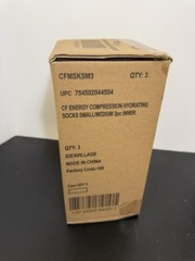 Copper Fit Energy Plus Compression Socks – Black, Size S/M 3 Pair Lot New In Box