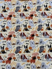 HANDMADE XXL ADULT BIB SPECIAL NEEDS ASSISTED LIVING WOOF WOOF ADJUSTABLE SNAPS