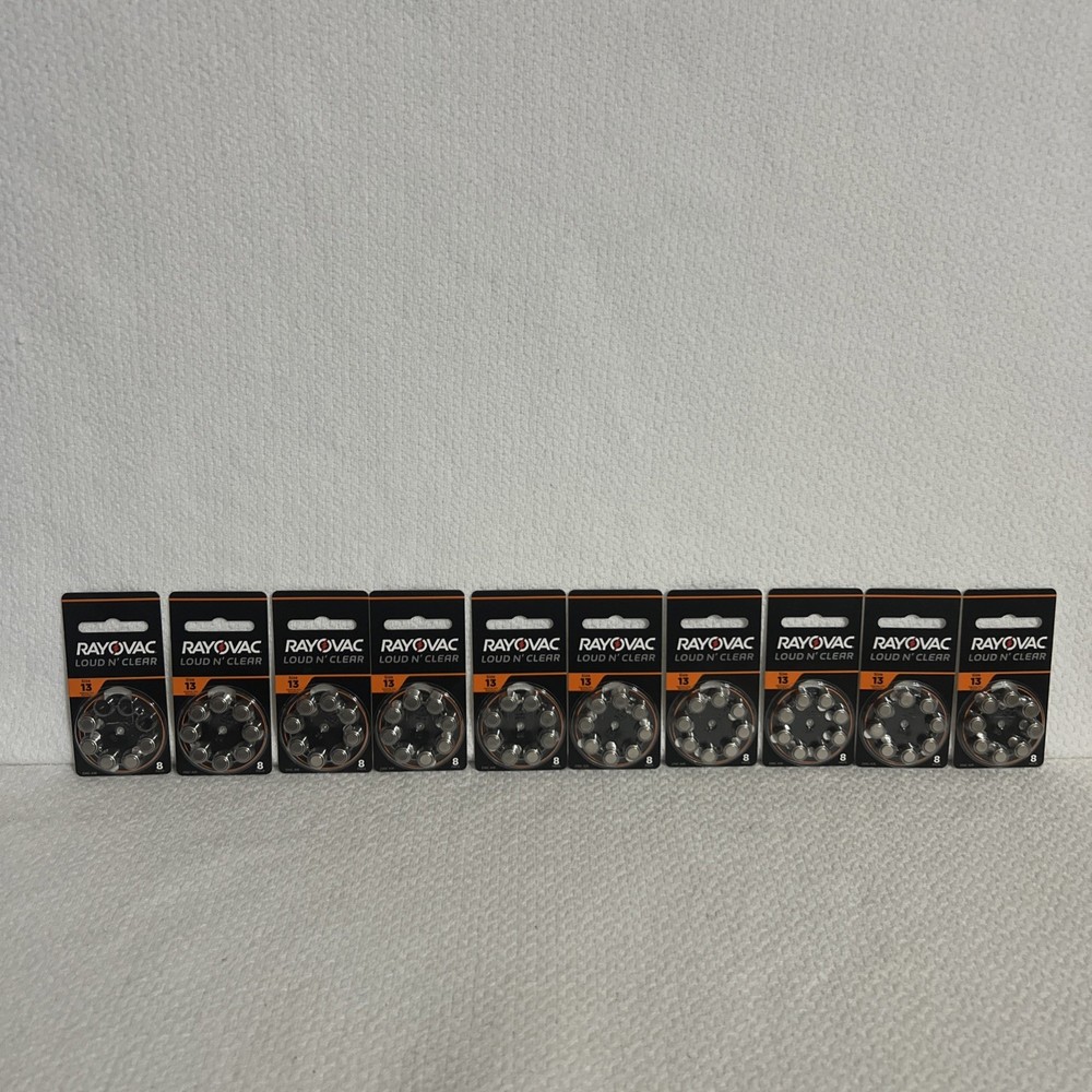 77 Rayovac Size 13 Loud N’ Clear Hearing Aid Batteries 1.45v Exp. 2/2027