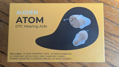 Audien AtomM Rechargeable Wireless OTC Hearing Aids W/ Charging Case