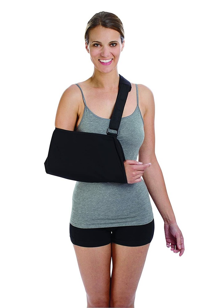 Procare Arm Sling Hook and Loop Closure Black Cotton / Polyester X-Large