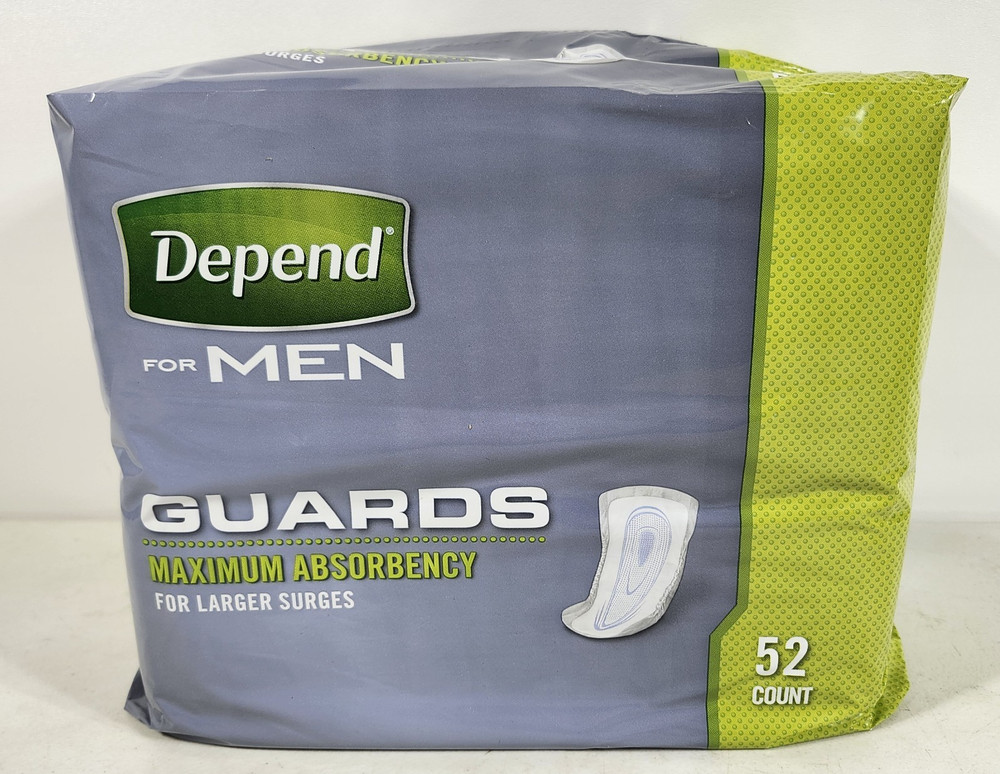 Depend Guards for Men Male Incontinence 52 Count Protection One Size