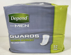 Depend Guards for Men Male Incontinence 52 Count Protection One Size