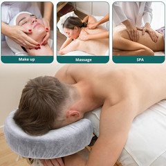100PCS Disposable Fitted Face Cradle Covers, Non-Woven Ultra Soft Massage Face C