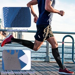 (3 Pairs) 20-30mmHg Compression Socks Calf Support Knee High Sock For Sport Gift