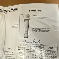 The Royal Flush White Prosthetic Socks (6) No Distal Opening 3 Ply RF 3-1/2-14