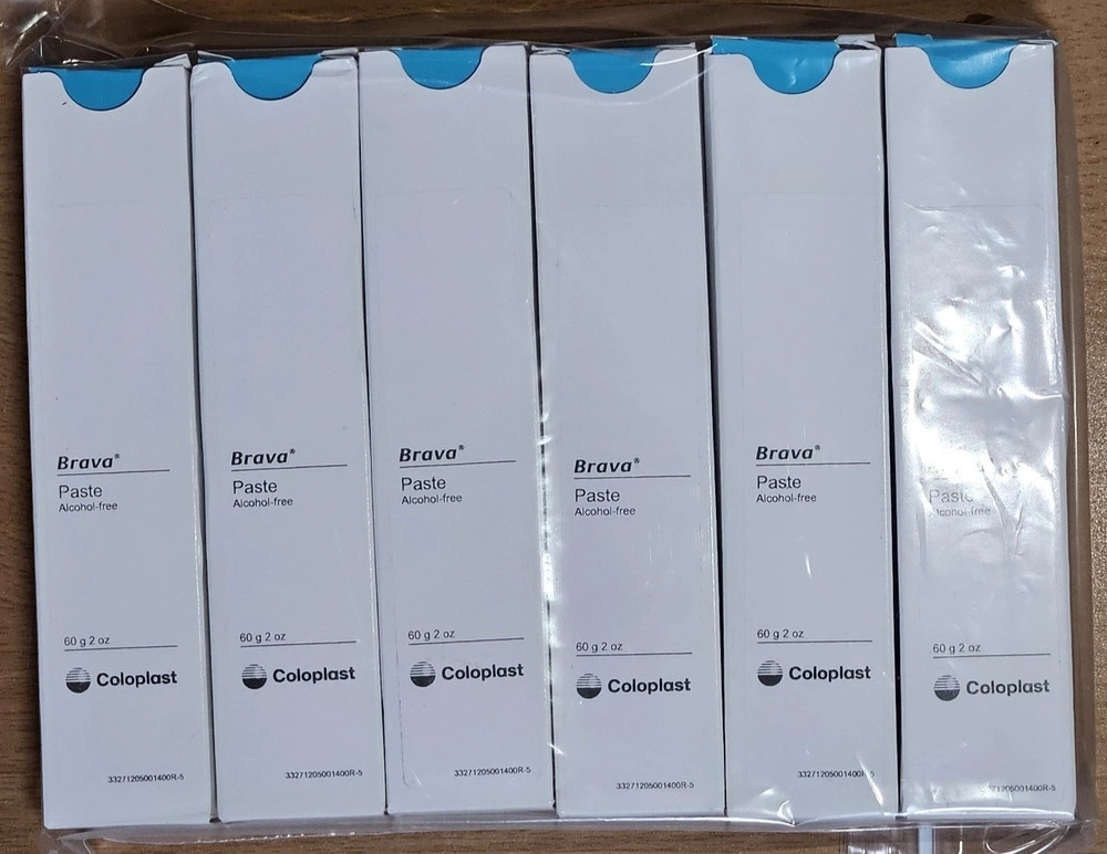 Lot Of 6 Coloplast Brava Alcohol Free Ostomy Barrier Paste 2oz. #12050 Exp 2028