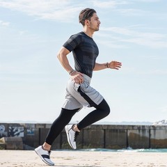 Full Length Compression Leg Sleeve Knee Brace Undersleeve Men Women Sports