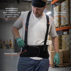 Lightweight ProFlex 1650 Back Support Belt, 7.5″ Elastic, Adjustable Size Large