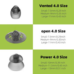 20 Pcs Phonak Power 4.0 Dome Small (0.39 Inch=10Mm),Phonak Hearing Aid Accessori