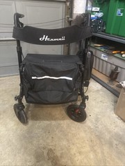 Henmnii All Terrain Rollator Walker for Seniors w/Seat 8″ Wheels – Black