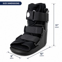 Adjustable Medical Walking Boot Fracture CAM Walker Brace Air Cast Black LARGE