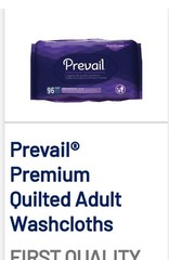 Prevail Disposable Adult Washcloths 12×8 Inch 3 Pack, 48 Count