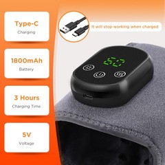 Electric Foot Ankle Massager Relieve Ankle Pain 5 Heat Levels, 3 Vibration Modes