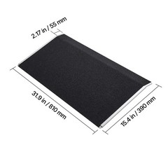 Uimoso Shed Ramp for Doorways 32″ x 15″ Platform Aluminum Ramp 400lbs Load