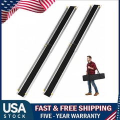 8 FT Telescoping Wheelchair Ramp for Steps, Aluminum Portable Wheelchair Ramps