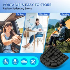 RUIERS Inflatable Seat Cushion 34 Air Cell Travel Air Nozzle Hemorrhoid Tailbone
