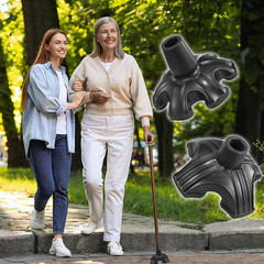 2 Pack Cane Tips for Stability, 3/4 Inch Non-Slip Replacement Cane Tip, Self