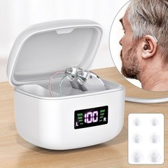 Rechargeable LCD Hearing Aids Sound Voice Enhancer Amplifier for Seniors Adults
