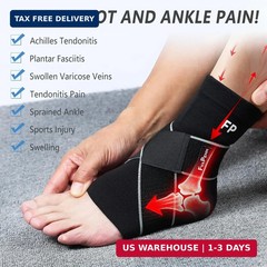 Ankle Support Brace for Women Men, 1 Pair Achilles Tendonitis Brace for Plantar