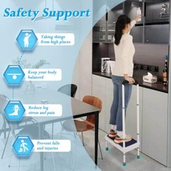 Medical Step Stool with Handle Elderly Bedside Steps for High Beds