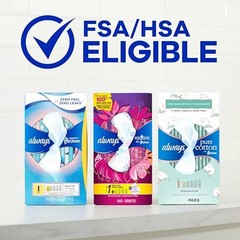 Always Infinity Feminine Pads for Women, Flexfoam with Wings, Size 4