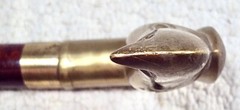 Vintage Eagle Brass Wood Walking Stick Cane FREE SHIP