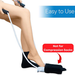 RMS Deluxe Sock Aid – Socks Helper with Foam Handles for Regular Socks