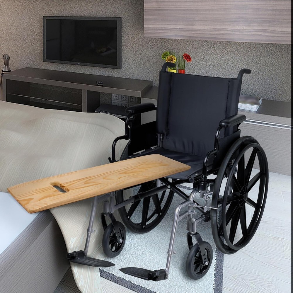 Transfer Board Slide Board W/ Handles Heavy-Duty Wood Holds Up To 500 Pounds New