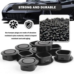 10PCS Car Rear Bumper Plugs for Radar Hole,Durable Bumper Hole Plugs Cover fo…