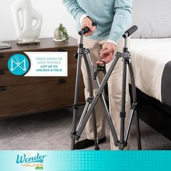NEW Stander Wonder Walker Lite 4275-CB SHORT HEIGHT Folding Walker in Cobalt Bue