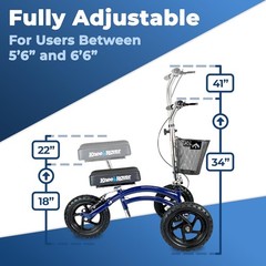 Steerable All Terrain Knee Scooter – Heavy Duty Foldable Knee Walker & Mobili…