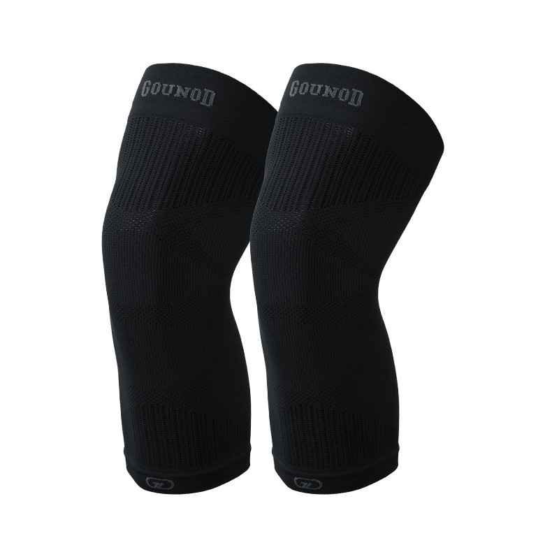 2x Knee Sleeves Copper Silver Compression Brace Support Sport Joint Injury Gel