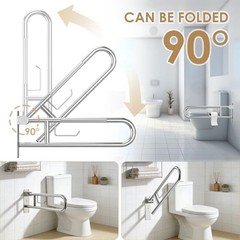 Toilet Grab Bar Support Rail 29.5 Inch, Anti-Slip Knurled Handicap Bathroom Safe