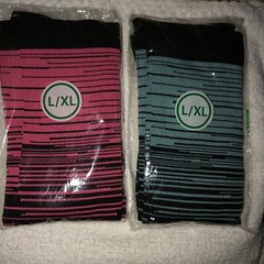Performance Compression Socks 2 Pairs Pink, Blue. Size L/XL