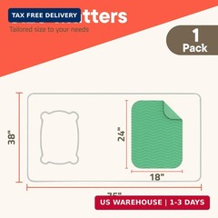 Washable Underpads Medium 18″ x 24″ (Pack of 1) – Reusable Waterproof Bed Pad fo