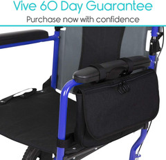 Wheelchair Carry Bag – Arm Rest Pouch for Rollator, Walkers, Power Wheel Chairs