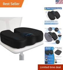 Multi-Use Memory Foam Seat Cushion for Office, Car, Wheelchair – Adjusts to You