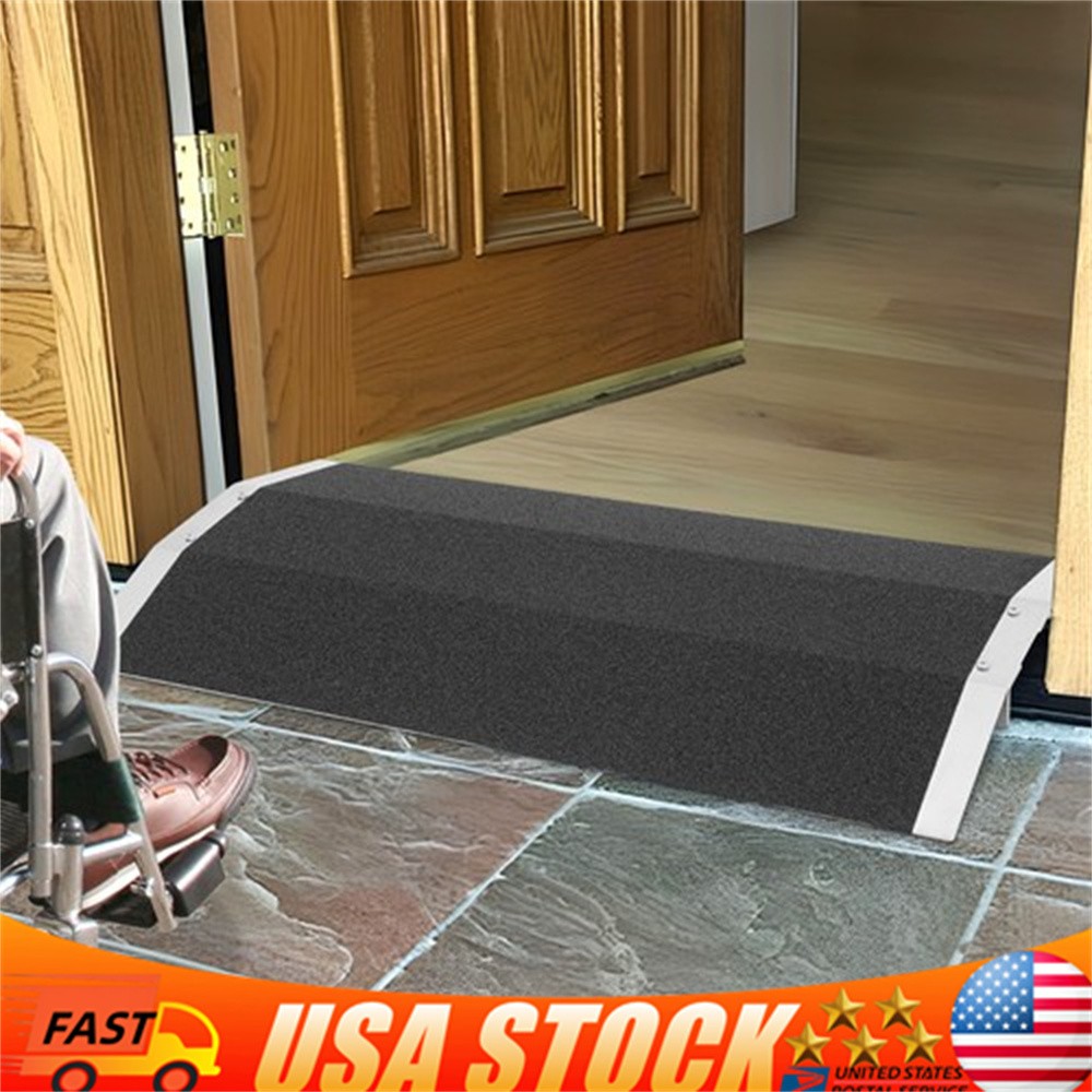 80×40 cm Wheelchair Ramp Door Threshold Aluminium Alloy Safety Non-Slip Ramp