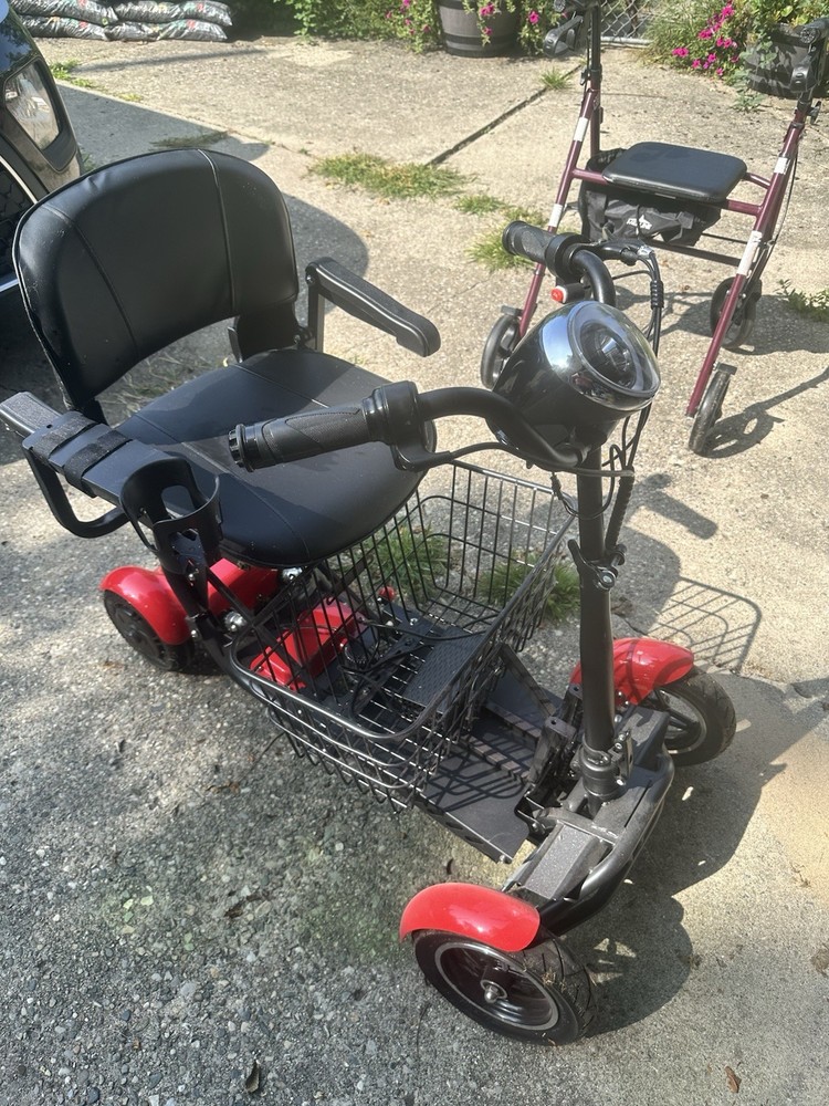 Rubicon Fx3 mobility scooters for adults folding Ruby Red Holds Up To 300lbs