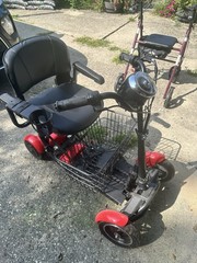 Rubicon Fx3 mobility scooters for adults folding Ruby Red Holds Up To 300lbs