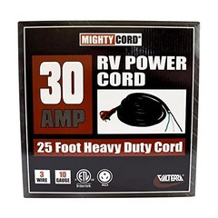 Mighty Cord A10-3025END RV Power Cord 25′, One End for Hard Wiring 30 Amp