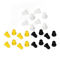 8pcs Hearing Aid Ear Tips 3 Layer Soft Silicone Replacement BTE ITE Pocket