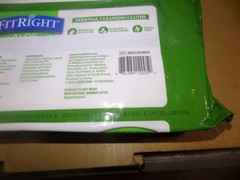 FitRight Aloe Personal Cleansing Cloth Wipes 2 X 48 Count, 8 x 12 Inch Ex.05/25