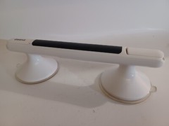 EHRRD Suction Cup Grab Bar Handle 12 inch Bathroom Non Slip Secure White Black